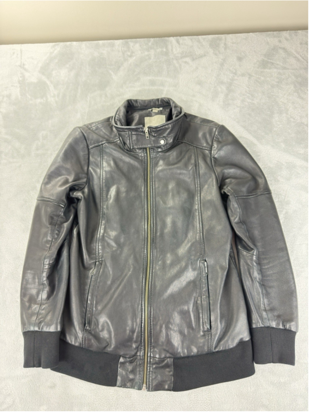 Soia & Kyo 100% Genuine Lambskin Black Leather Women's Size Large Made In India